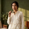 Luxever Women's Embroidered Cotton Shirt