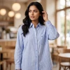 Luxever Women's Striped Cotton Shirt