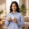 Luxever Women's Striped Cotton Shirt