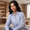Luxever Women's Striped Cotton Shirt