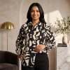 Luxever Women's Abstract Printed Cotton Shirt