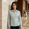 Luxever Women's Side Tie Cotton Shirt