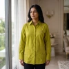 Luxever Women's Floral Embroidered Cotton Shirt