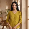 Luxever Women's Embroidered Cotton Top