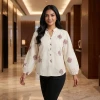 Luxever Women's Floral Embroidered Cotton Top