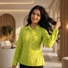 Luxever Women's Side Tie Cotton Shirt