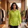 Luxever Women's Side Tie Cotton Shirt