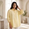 Luxever Lemon Yellow Cotton Shirt for Women