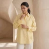 Luxever Lemon Yellow Cotton Shirt for Women