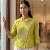 Luxever Women's Floral Embroidered Cotton Shirt