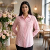 Luxever Women's Floral Embroidered Cotton Shirt