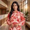 Luxever Women's Floral Print Cotton Shirt