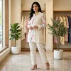 Luxever Off White Floral Printed Co-ord Set for Women