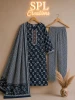 SPL Creations Navy Blue Printed Kurta Pant Set with Dupatta